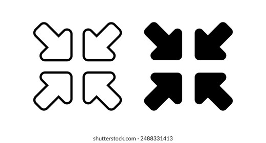 Minimize icon set. for mobile concept and web design. vector illustration on white background