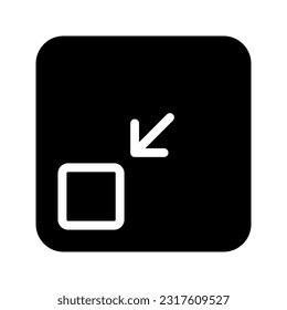 Minimize icon. sign for mobile concept and web design. vector illustration