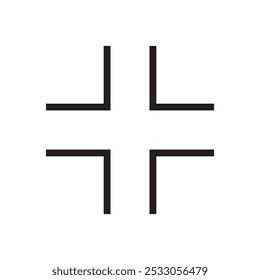 minimize icon Thin outline art symbol vector