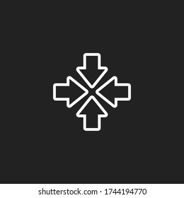 minimize icon. Vector illustration EPS 10.