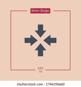 minimize icon. Vector illustration EPS 10.