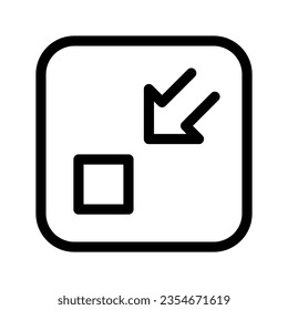 Minimize Icon Vector Symbol Design Illustration