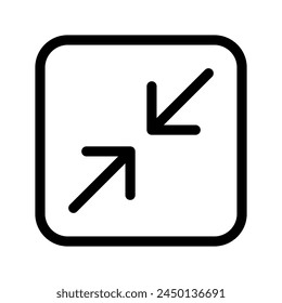 Minimize Icon Vector Symbol Design Illustration