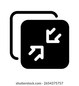 Minimizar Ilustração de Design de Símbolo de Vetor de Ícone