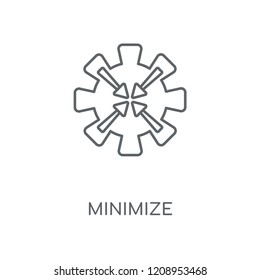Minimize linear icon. Minimize concept stroke symbol design. Thin graphic elements vector illustration, outline pattern on a white background, eps 10.