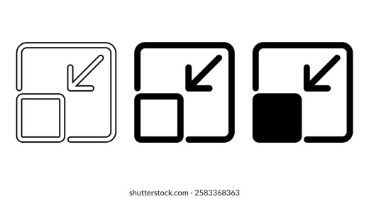 Minimize or maximize icon simple design