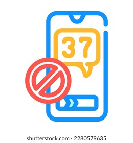 minimize phone use headache treatment color icon vector. minimize phone use headache treatment sign. isolated symbol illustration