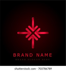 Minimize red chromium metallic logo