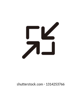 Minimize screen icon sign symbol