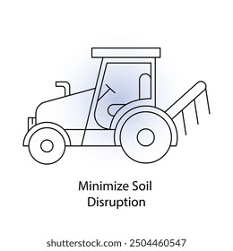 Minimize Soil Disruption icon with Editable Stroke.