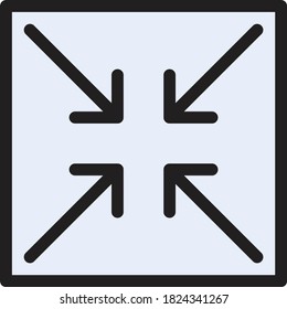 minimize vector color line icon 