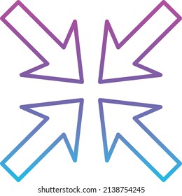 Minimizar icono vector. Se puede usar para imprimir, móviles y aplicaciones web.