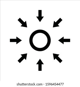 Minimize vector icon. Resize flat sign design. Reduce symbol pictogram