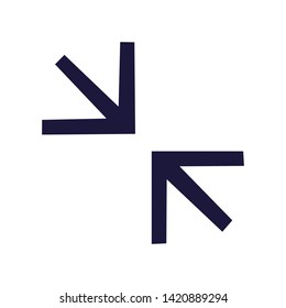 Minimize vector icons, isolated illustrations for graphic and web design, minimize icons