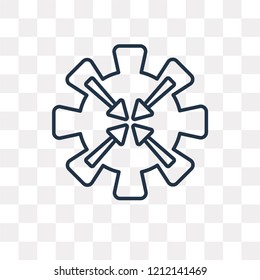Minimize vector outline icon isolated on transparent background, high quality linear Minimize transparency concept can be used web and mobile