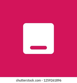Minimize Window icon vector. Minimize Window sign on pink background. Minimize Window icon for web and app
