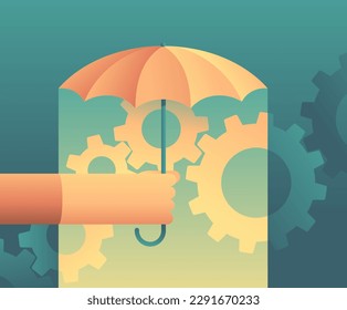 Minimizing the risks of business and innovations using security umbrella in hand