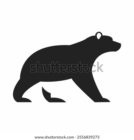 minimlaist black and white bear logo