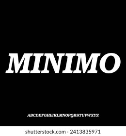 MINIMO. THE MINIMAL GEOMETRIC FONT, WITH FUTURISTIC AND ELEGANT STYLE . VECTOR TYPEFACE