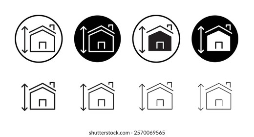 Minimum ceiling heights icon Outline vector for web ui