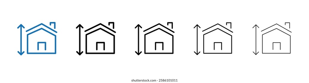 Minimum ceiling heights icon Outline vector logo for web ui