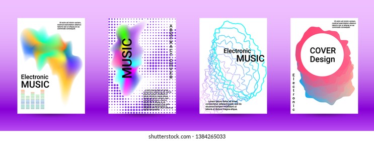 Minimum coverage of the vector. Cover design. Set of modern abstract musical backgrounds. Sound flyer for creating a fashionable abstract cover, banner, poster, booklet.