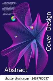 Minimum coverage of the vector. Cover design. Vector sound flyer for creating a fashionable abstract cover, banner, poster, booklet.