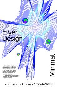 Minimum coverage of the vector. Cover design. Sound flyer for creating a fashionable abstract cover, banner, poster, booklet.