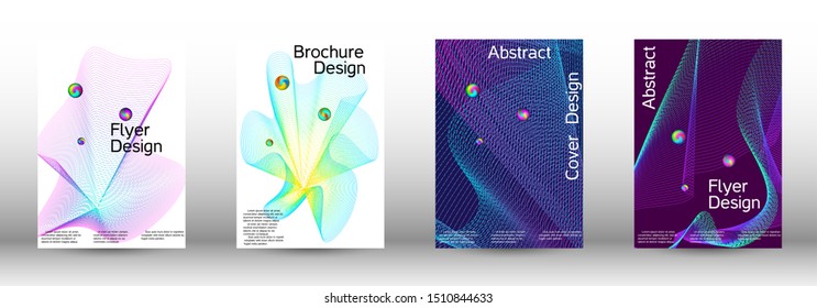 Minimum coverage of a vector. Cover design. Set of modern abstract musical backgrounds.  