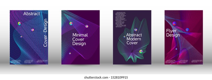 Minimum coverage of the vector. Cover design.    from vector abstract lines.