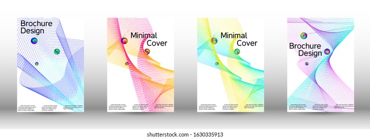 Minimum coverage of a vector. Cover design. Set of modern abstract musical backgrounds. Sound flyer for creating a fashionable  cover, banner, poster, booklet.