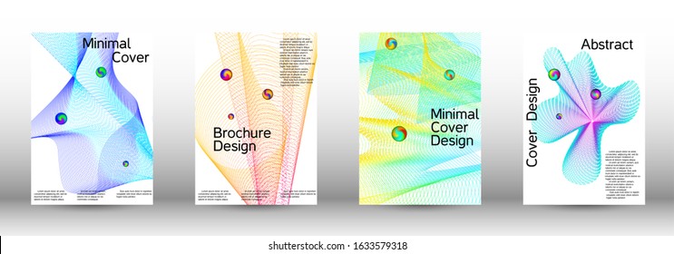 Minimal Geometric Coverage Cover Design Set: стоковая векторная графика (бе...