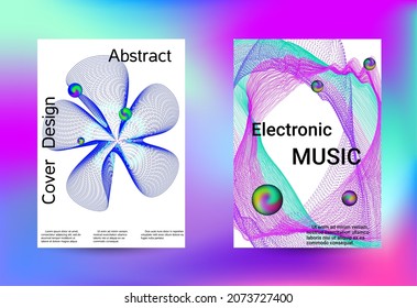 Minimum coverage of a vector. Cover design. Set of modern abstract musical backgrounds. Sound flyer for creating a fashionable cover, banner, poster, booklet.

