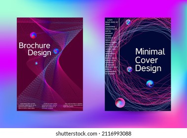 Minimum coverage of a vector. Cover design. Set of modern abstract musical backgrounds. Sound flyer for creating a fashionable cover, banner, poster, booklet.

