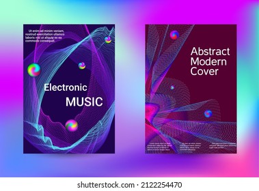 Minimum coverage of a vector. Cover design. Set of modern abstract musical backgrounds. Sound flyer for creating a fashionable cover, banner, poster, booklet.

