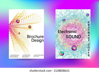 Minimum coverage of a vector. Cover design. Set of modern abstract musical backgrounds. Sound flyer for creating a fashionable cover, banner, poster, booklet.

