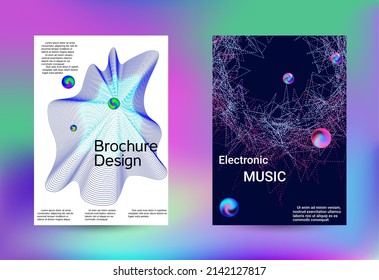 Minimum coverage of a vector. Cover design. Set of modern abstract musical backgrounds. Sound flyer for creating a fashionable cover, banner, poster, booklet.

