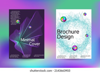 Minimum coverage of a vector. Cover design. Set of modern abstract musical backgrounds. Sound flyer for creating a fashionable cover, banner, poster, booklet.

