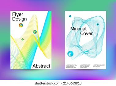 Minimum coverage of a vector. Cover design. Set of modern abstract musical backgrounds. Sound flyer for creating a fashionable cover, banner, poster, booklet.

