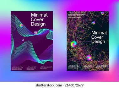 Minimum coverage of a vector. Cover design. Set of modern abstract musical backgrounds. Sound flyer for creating a fashionable cover, banner, poster, booklet.

