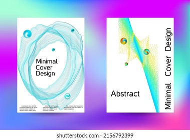 Minimum coverage of a vector. Cover design. Set of modern abstract musical backgrounds. Sound flyer for creating a fashionable cover, banner, poster, booklet.

