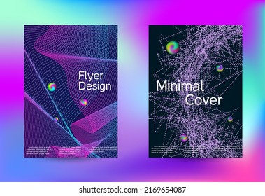 Minimum coverage of a vector. Cover design. Set of modern abstract musical backgrounds. Sound flyer for creating a fashionable cover, banner, poster, booklet.

