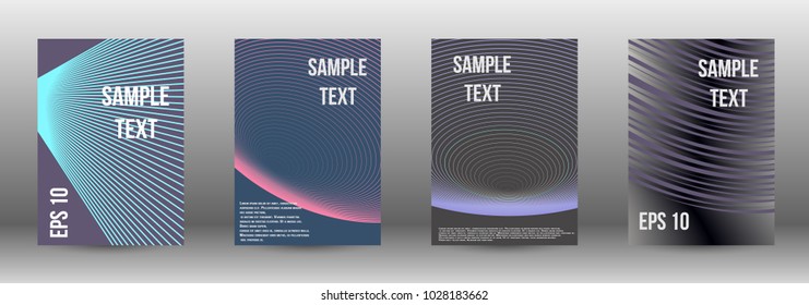 Minimum coverage of a vector. A set of modern abstract covers. Rich design of VIP. Future futuristic template with abstract lines for banner design, poster, booklet, report, journal.