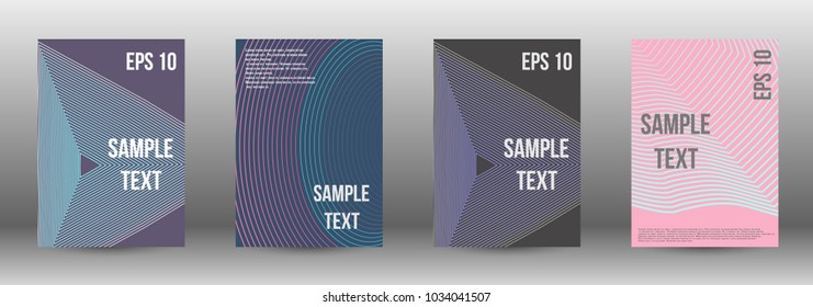 Minimum coverage of a vector. A set of modern abstract covers. Rich design of VIP. Future futuristic template with abstract lines for banner design, poster, booklet, report, journal.