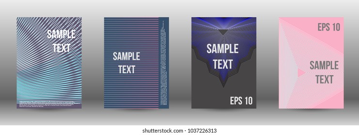 Minimum coverage of a vector. A set of modern abstract covers. Rich design of VIP. Future futuristic template with abstract lines for banner design, poster, booklet, report, journal.
