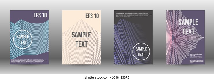 Minimum coverage of a vector. A set of modern abstract covers. Rich design of VIP. Future futuristic template with abstract lines for banner design, poster, booklet, report, journal.