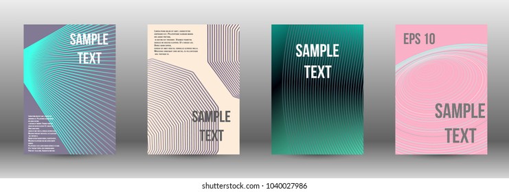 Minimum coverage of a vector. A set of modern abstract covers. Rich design of VIP. Future futuristic template with abstract lines for banner design, poster, booklet, report, journal.