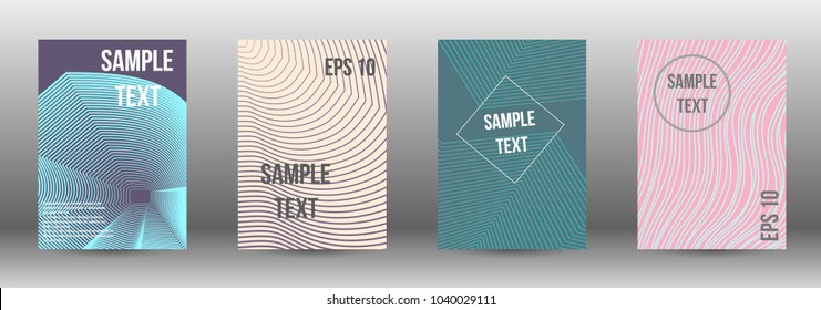 Minimum coverage of a vector. A set of modern abstract covers. Rich design of VIP. Future futuristic template with abstract lines for banner design, poster, booklet, report, journal.
