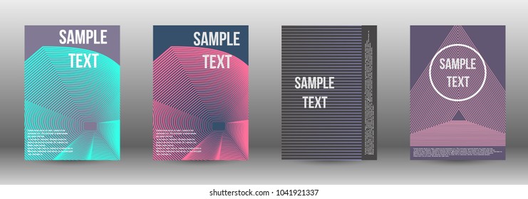 Minimum coverage of a vector. A set of modern abstract covers. Rich design of VIP. Future futuristic template with abstract lines for banner design, poster, booklet, report, journal.