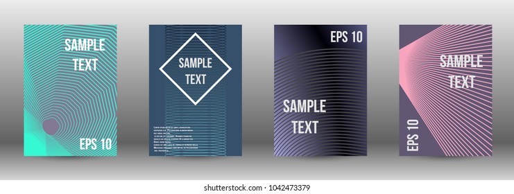 Minimum coverage of a vector. A set of modern abstract covers. Rich design of VIP. Future futuristic template with abstract lines for banner design, poster, booklet, report, journal.